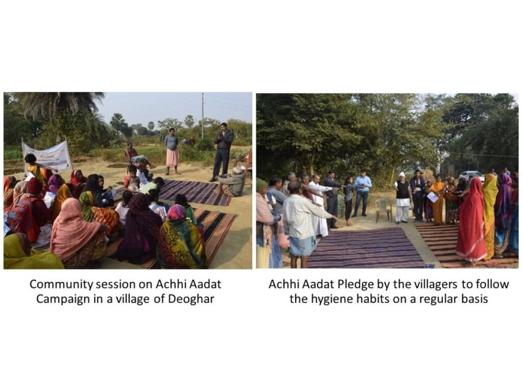 The footprints of “Achhi Aadat (Good Habits Campaign) -a JICA India initiative; in the Deoghar district of Jharkhand