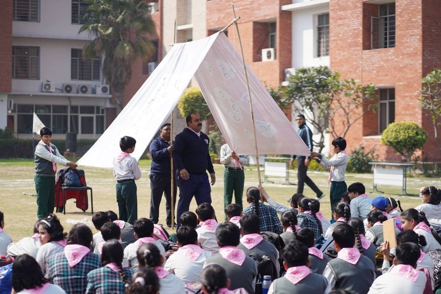 Adhyyan School Hosts Successful Four-Day Scout & Guide Camp in Collaboration with Uttar Pradesh Bharat Scout Guide Association