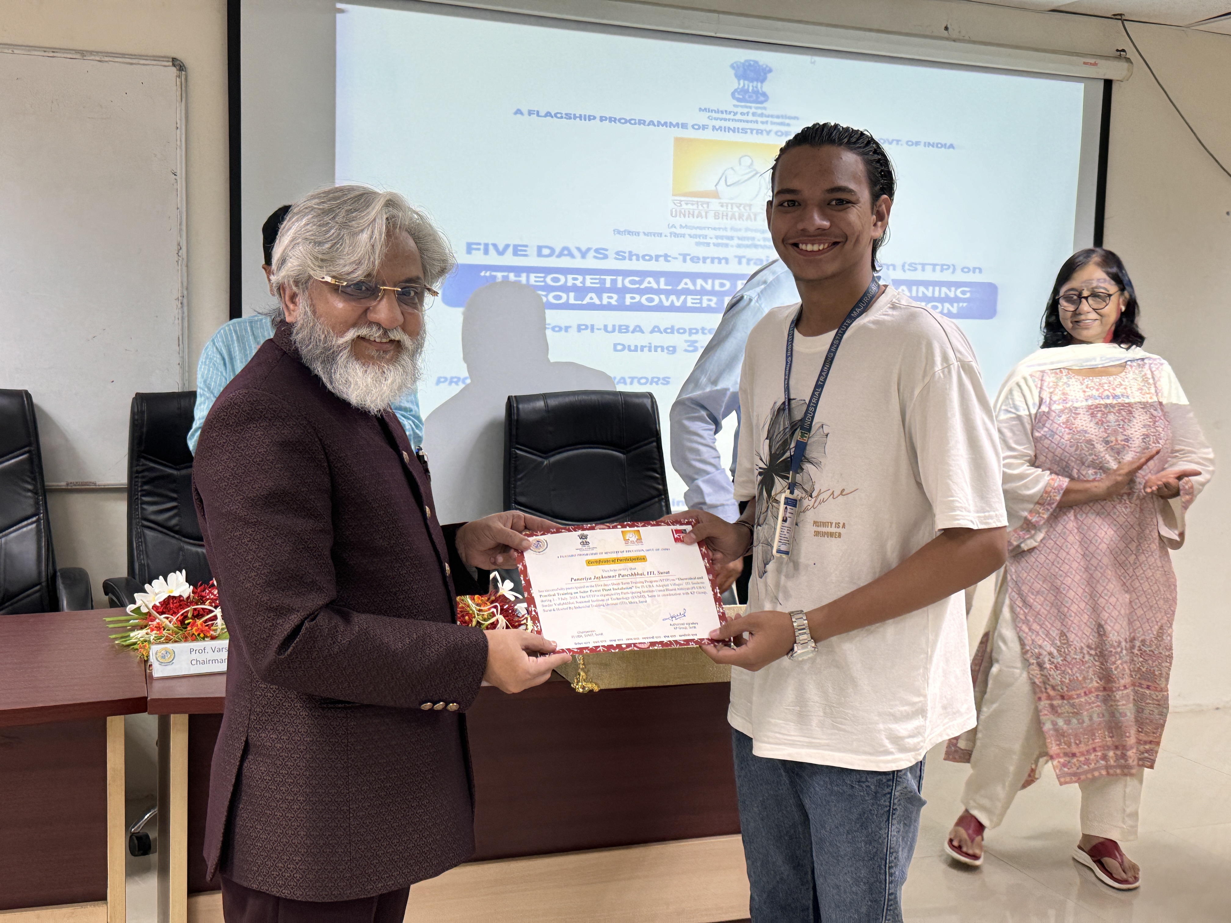 Under the Unnat Bharat Abhiyan, KP Human started the solar project installation course in collaboration with SVNIT