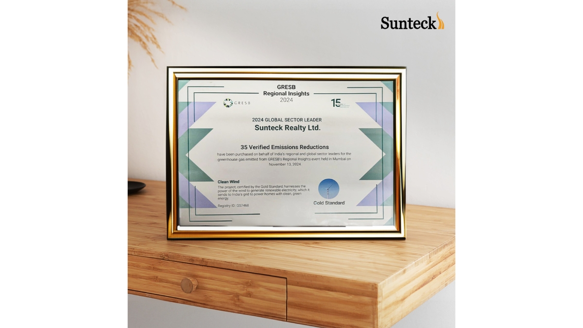 Sunteck Realty Shines with 5-Star GRESB Rating, Elevating Standards in Sustainable Development